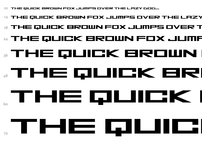 Space Superstars font waterfall